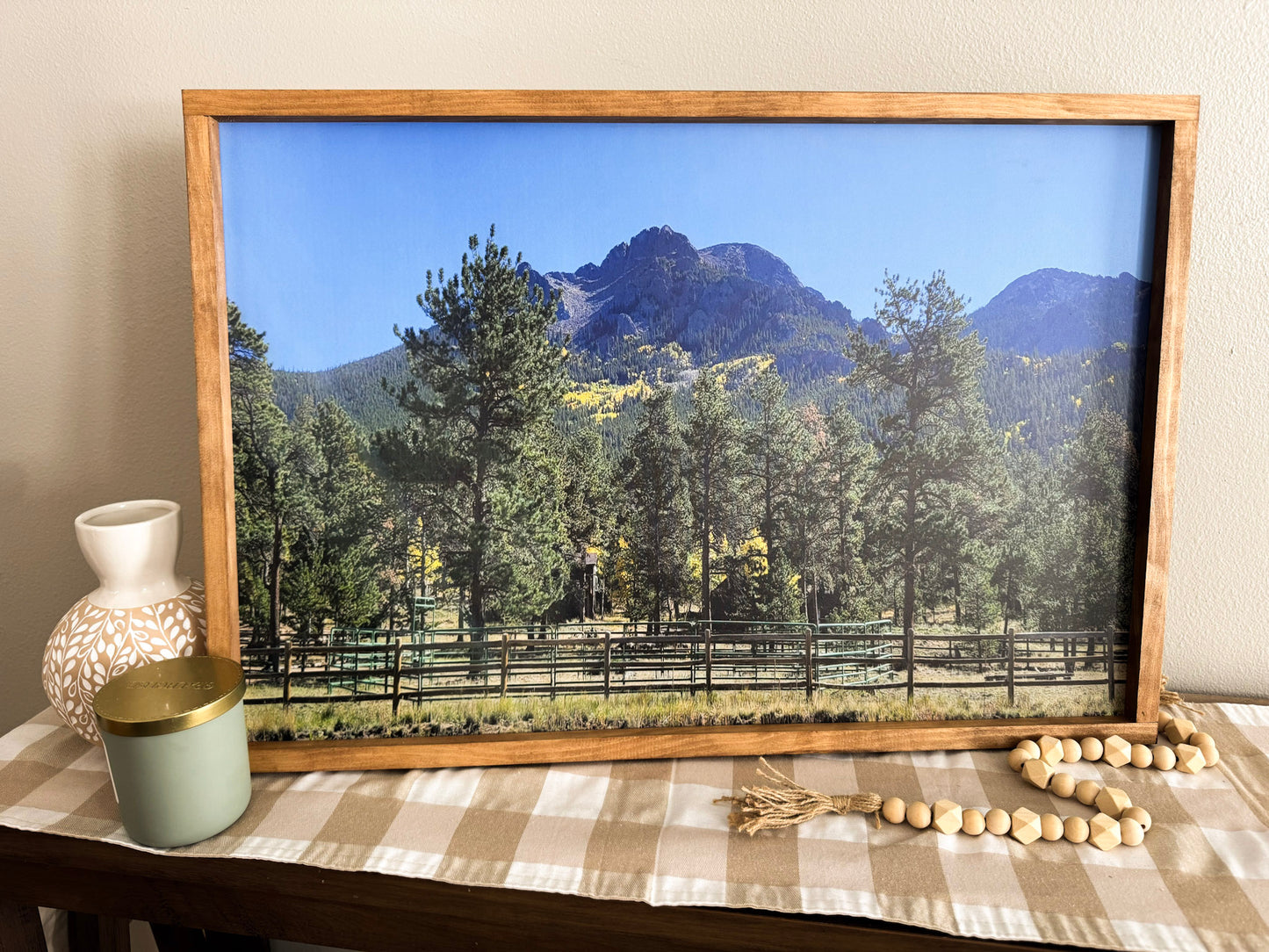 Family Photo Wood Framed Print