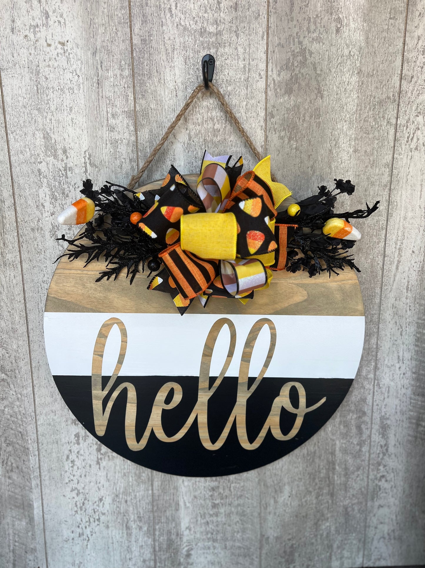 Candy Corn Halloween Interchangeable Bow