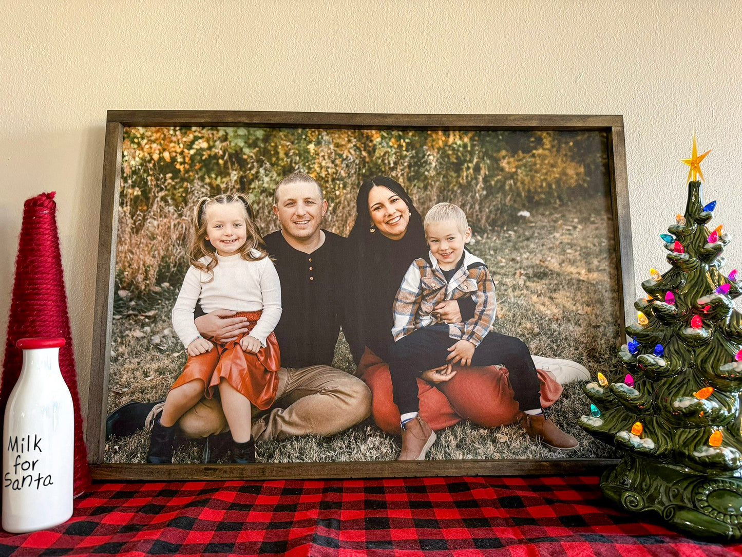 Family Photo Wood Framed Print