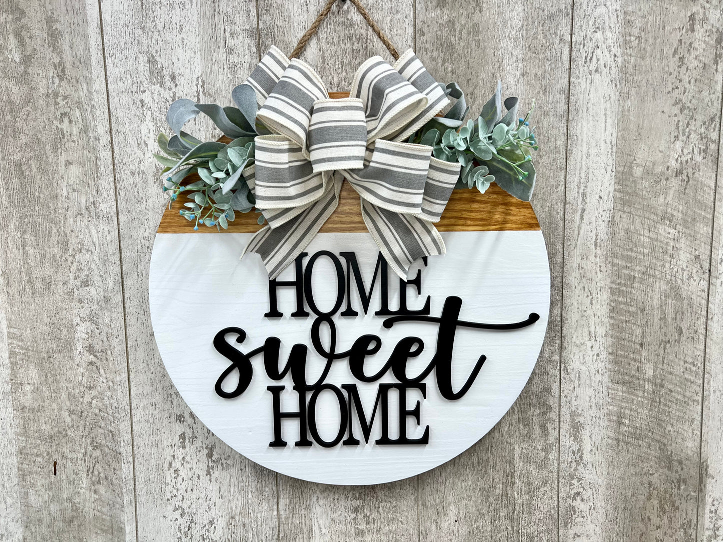 Home Sweet Home  Interchangeable Door Hanger, Front Door Welcome Sign