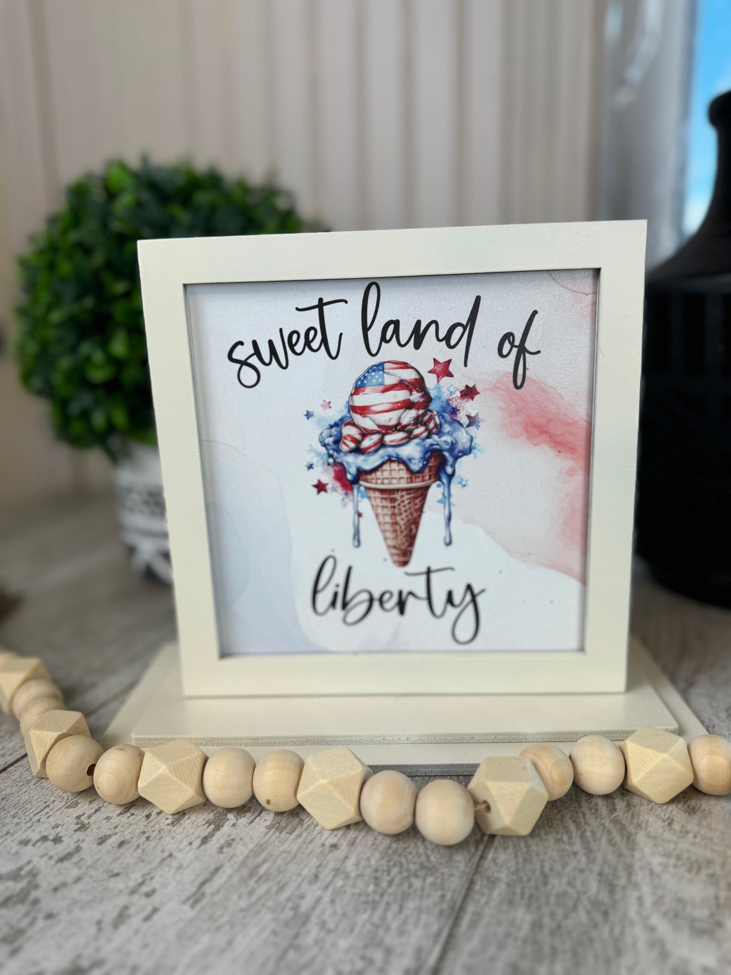 Sweet Land of Liberty Interchangeable Shelf Sitter Plate