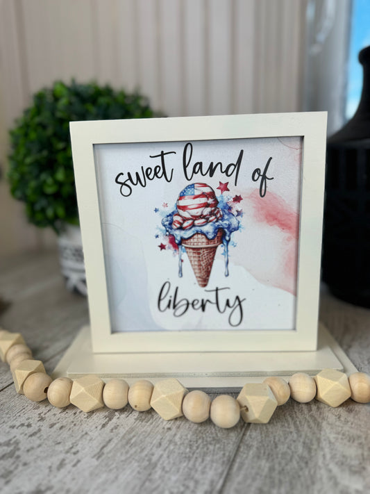 Sweet Land of Liberty Interchangeable Shelf Sitter Plate