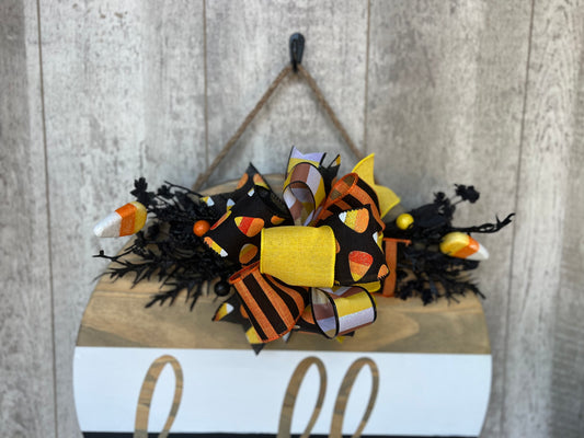 Candy Corn Halloween Interchangeable Bow