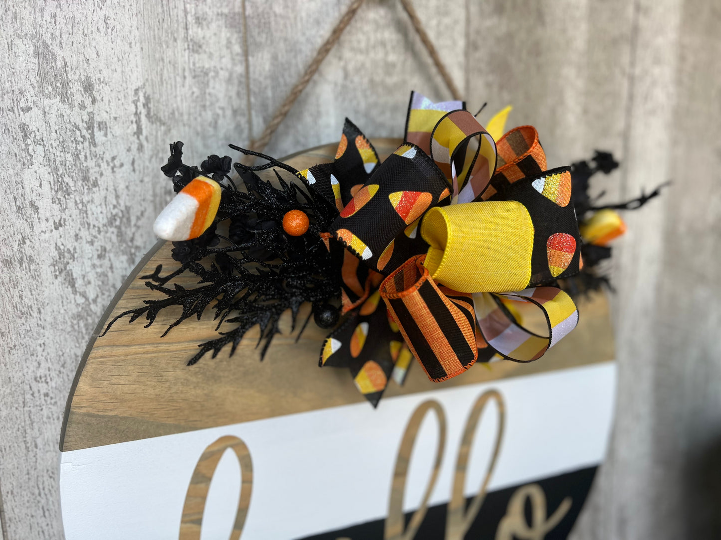 Candy Corn Halloween Interchangeable Bow