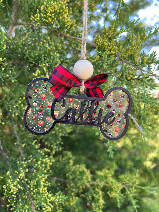 Personalized Dog Christmas Ornament