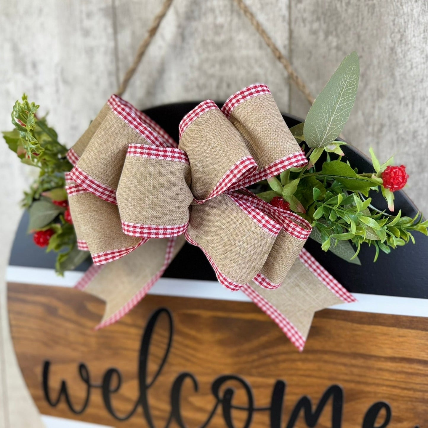 Gingham & Raspberries Interchangeable Bow Attachment