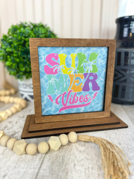 Summer Vibes Interchangeable Shelf Sitter Plate