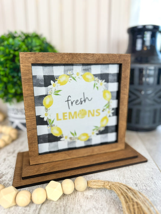 Fresh Lemons Interchangeable Shelf Sitter Plate