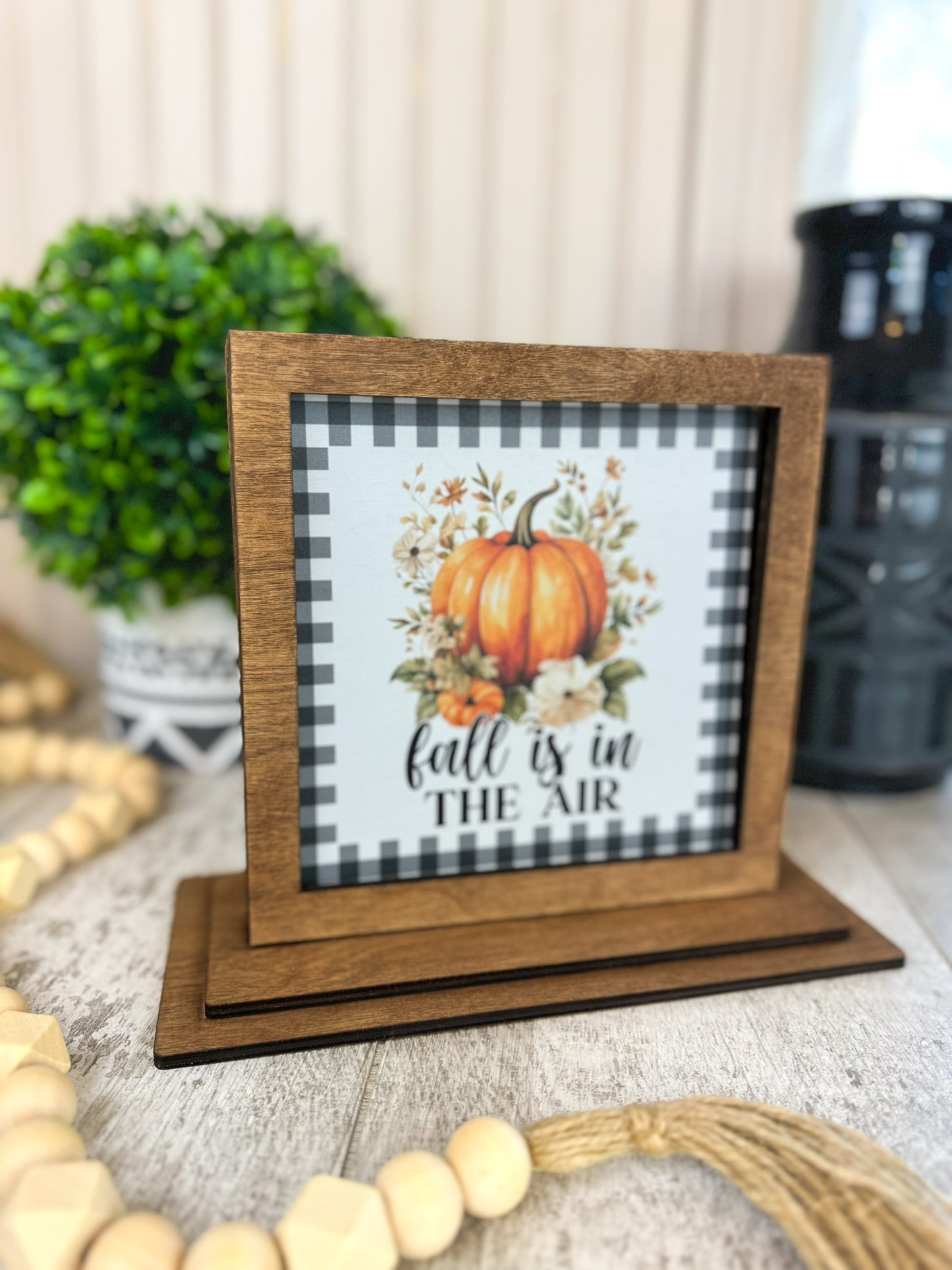 Fall is in the Air Interchangeable Shelf Sitter Plate