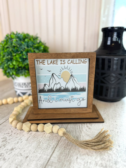 The Lake is Calling Interchangeable Shelf Sitter Plate