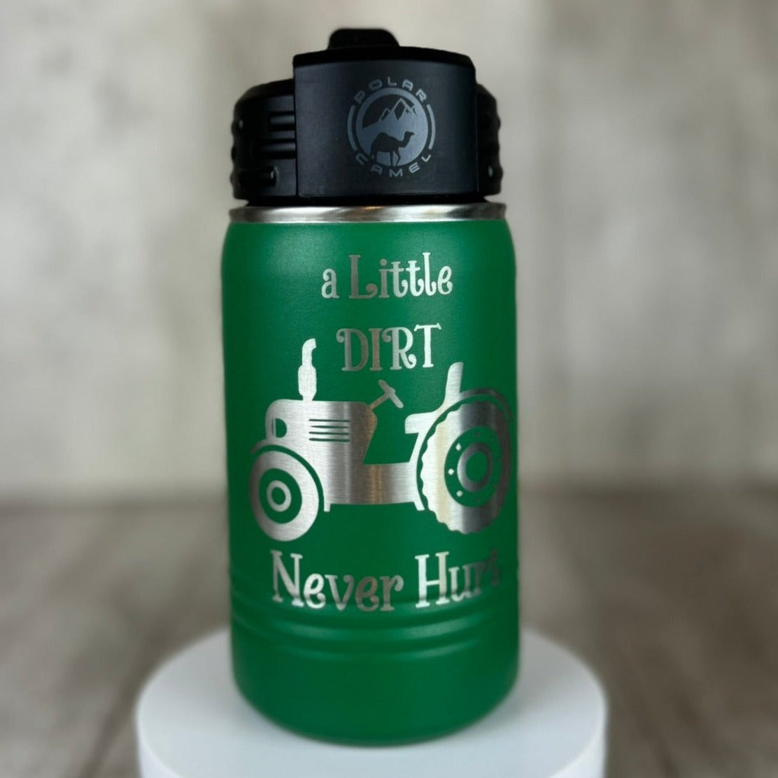 A Little Dirt Never Hurt Kids 12oz Water Bottle