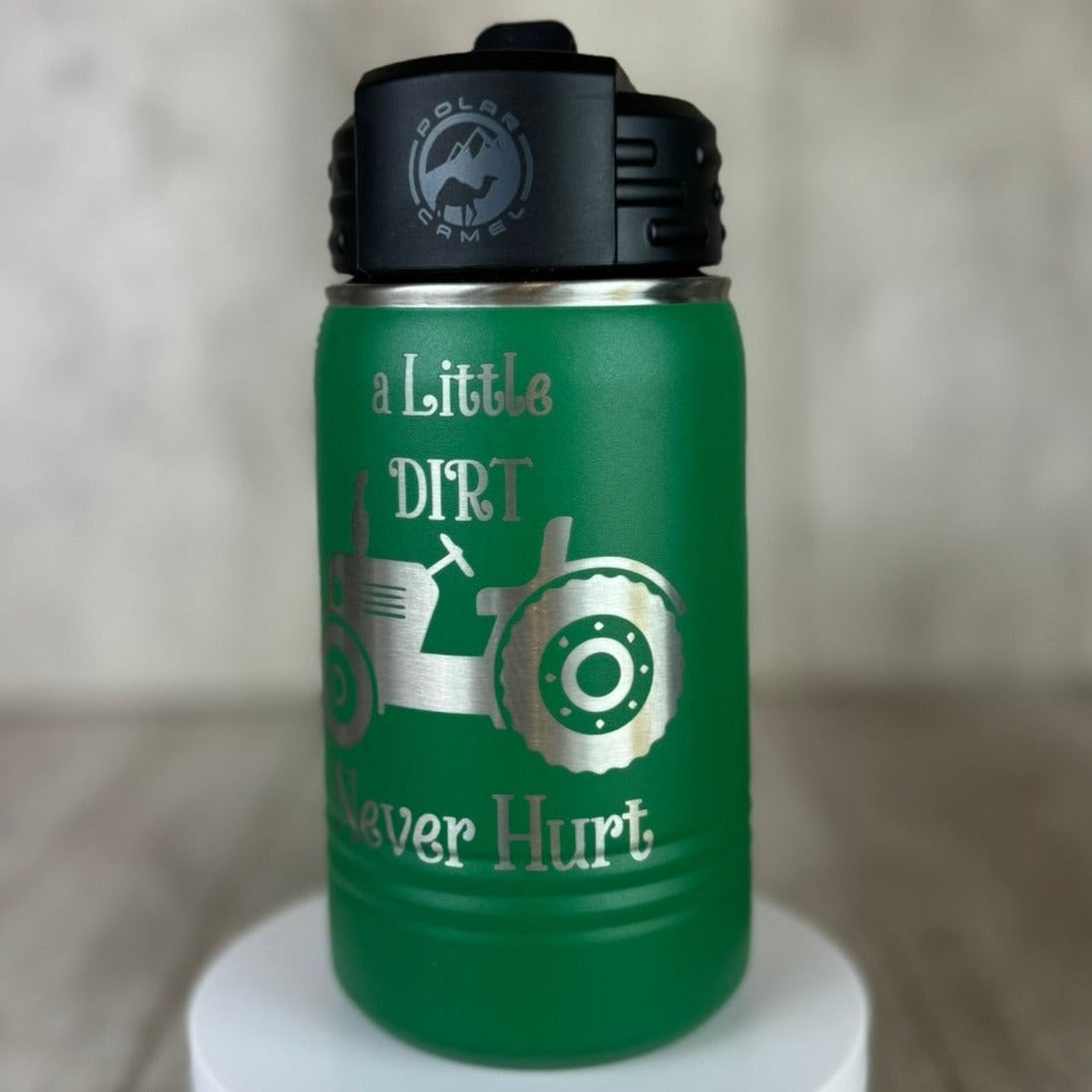 A Little Dirt Never Hurt Kids 12oz Water Bottle