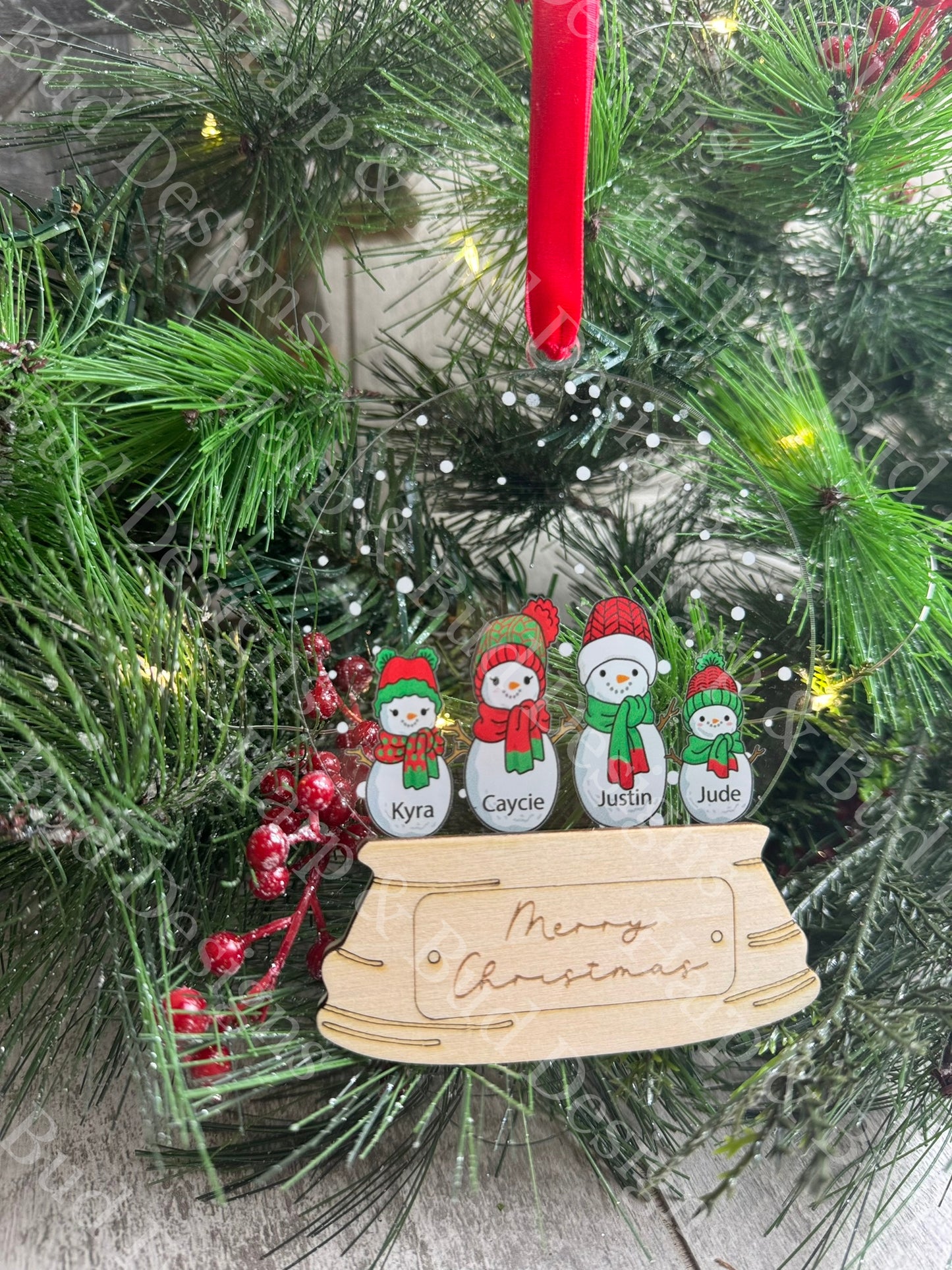 Snowman Family Christmas Ornament