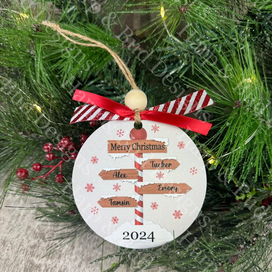 North Pole Family Christmas Ornament