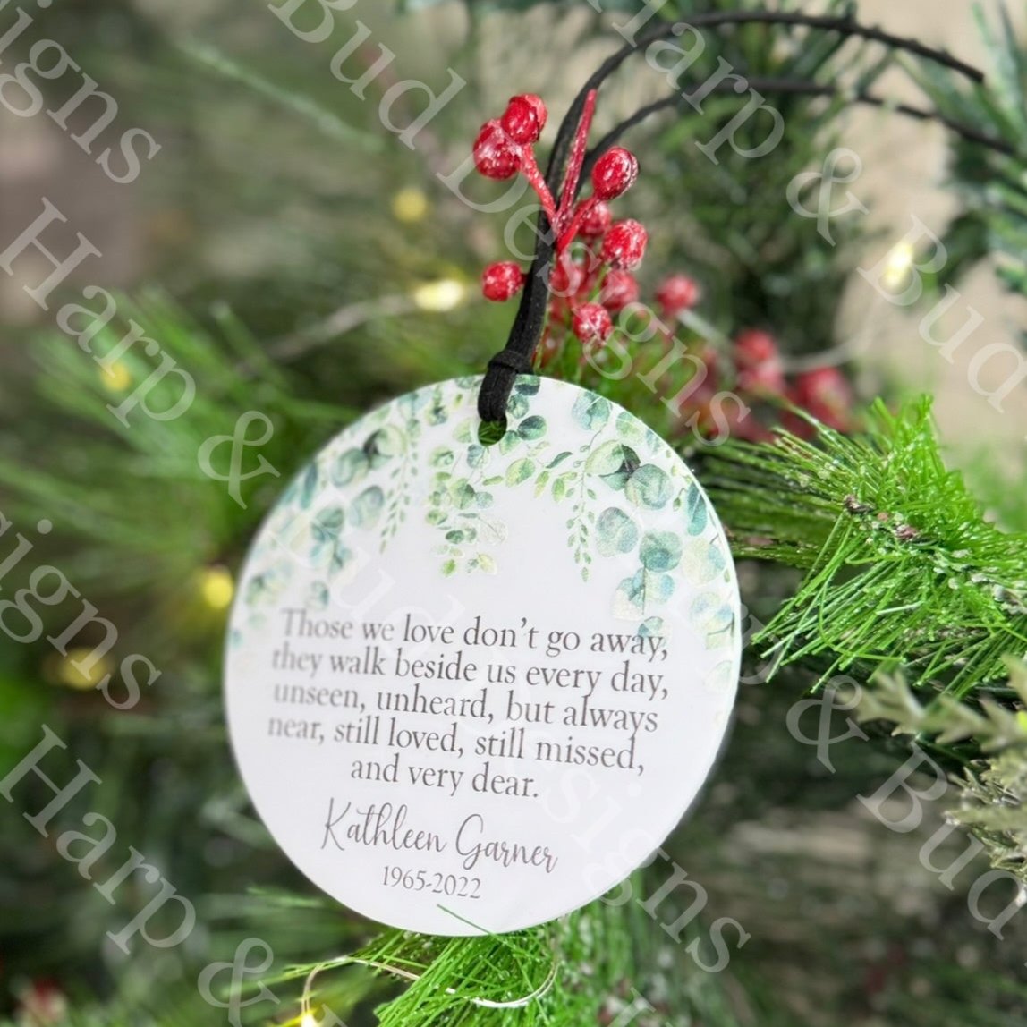 Personalized Memorial Christmas Ornament