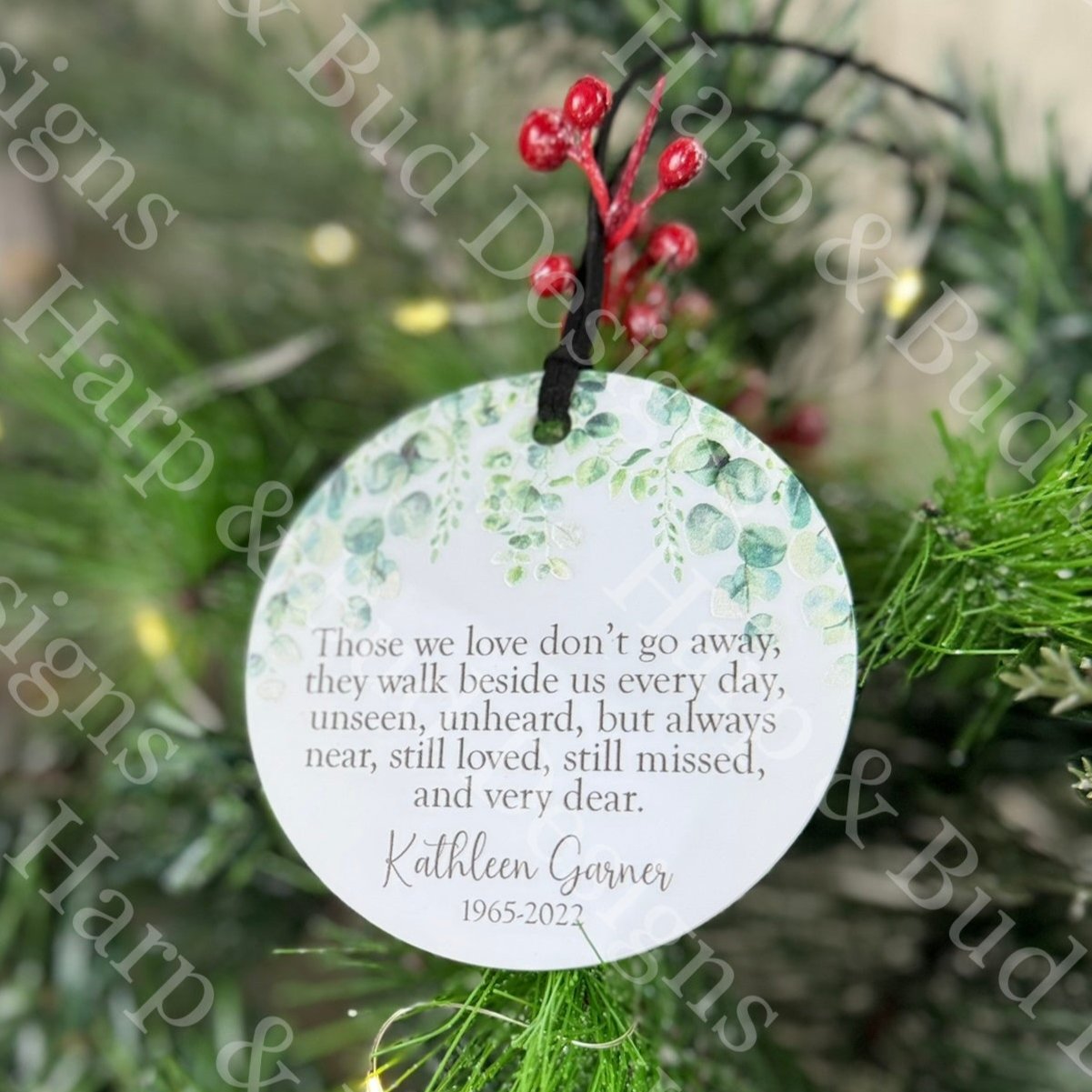 Personalized Memorial Christmas Ornament