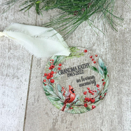 Cardinal Memorial Christmas Ornament