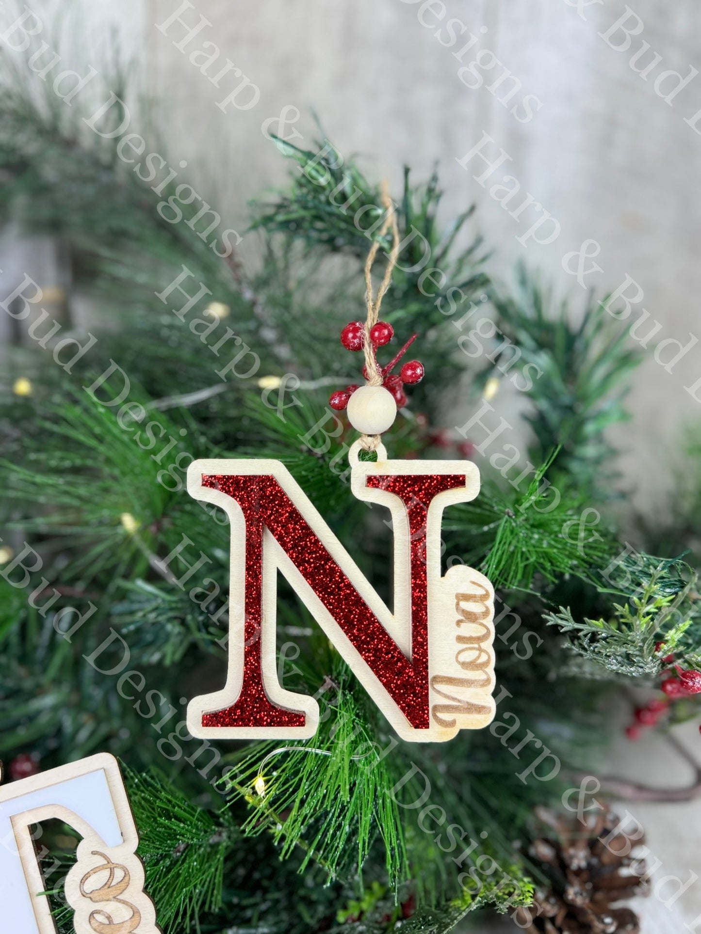 Personalized Name & Initial Christmas Ornaments