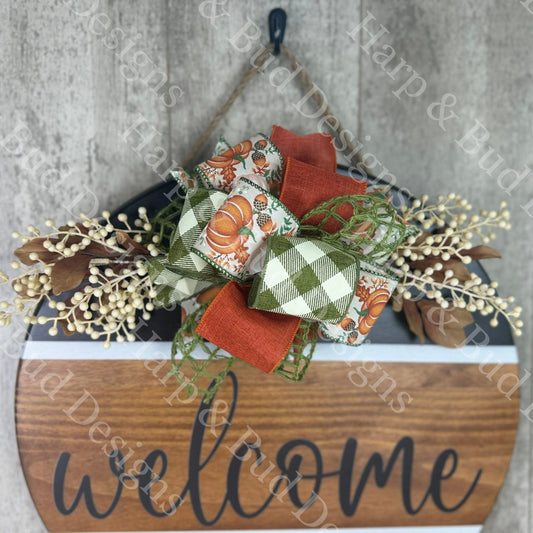 Olive & Terracotta Pumpkin Fall Interchangeable Bow