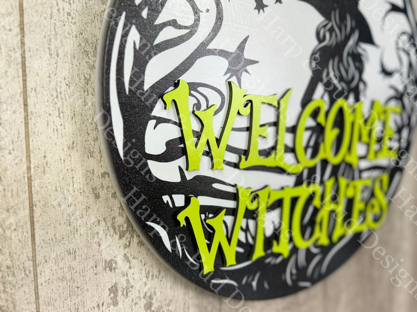 Welcome Witches Door Hanger, Halloween Decor