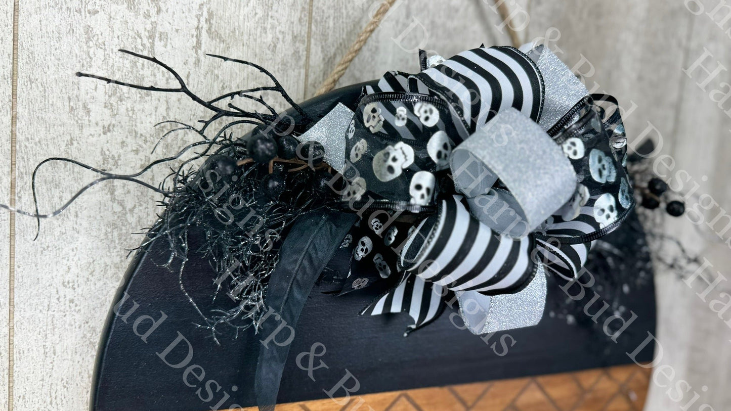 Skull Halloween Interchangeable Bow