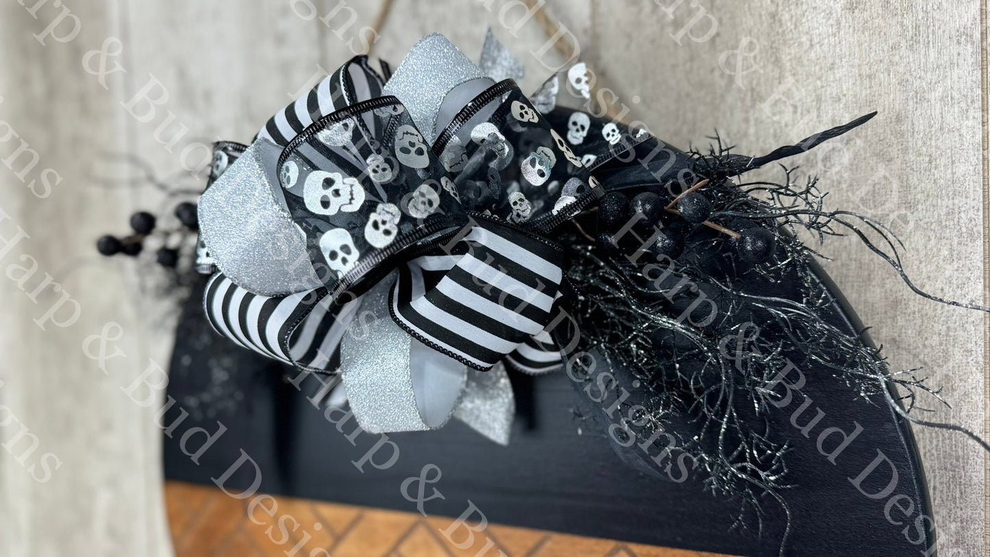 Skull Halloween Interchangeable Bow