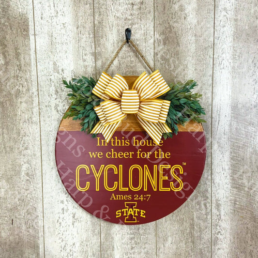 Ames 24:7 Officially Licensed Iowa State University Door Hanger