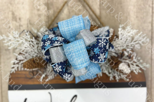 Snowflake Winter Interchangeable Bow