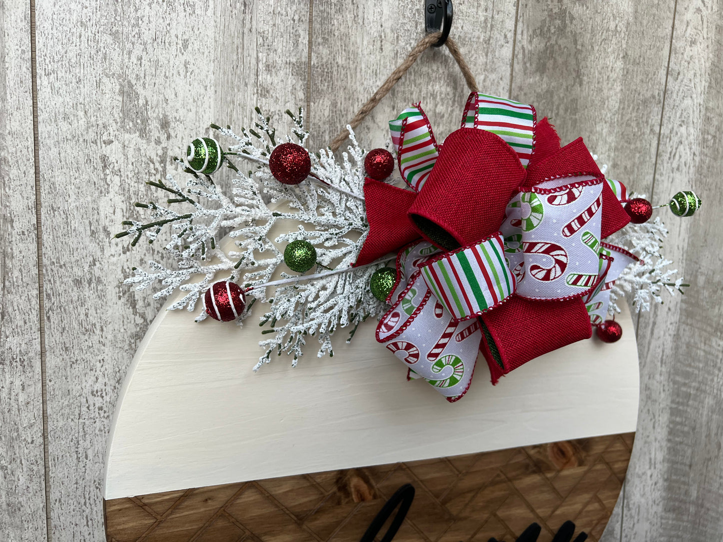 Candy Cane Christmas Interchangeable Bow