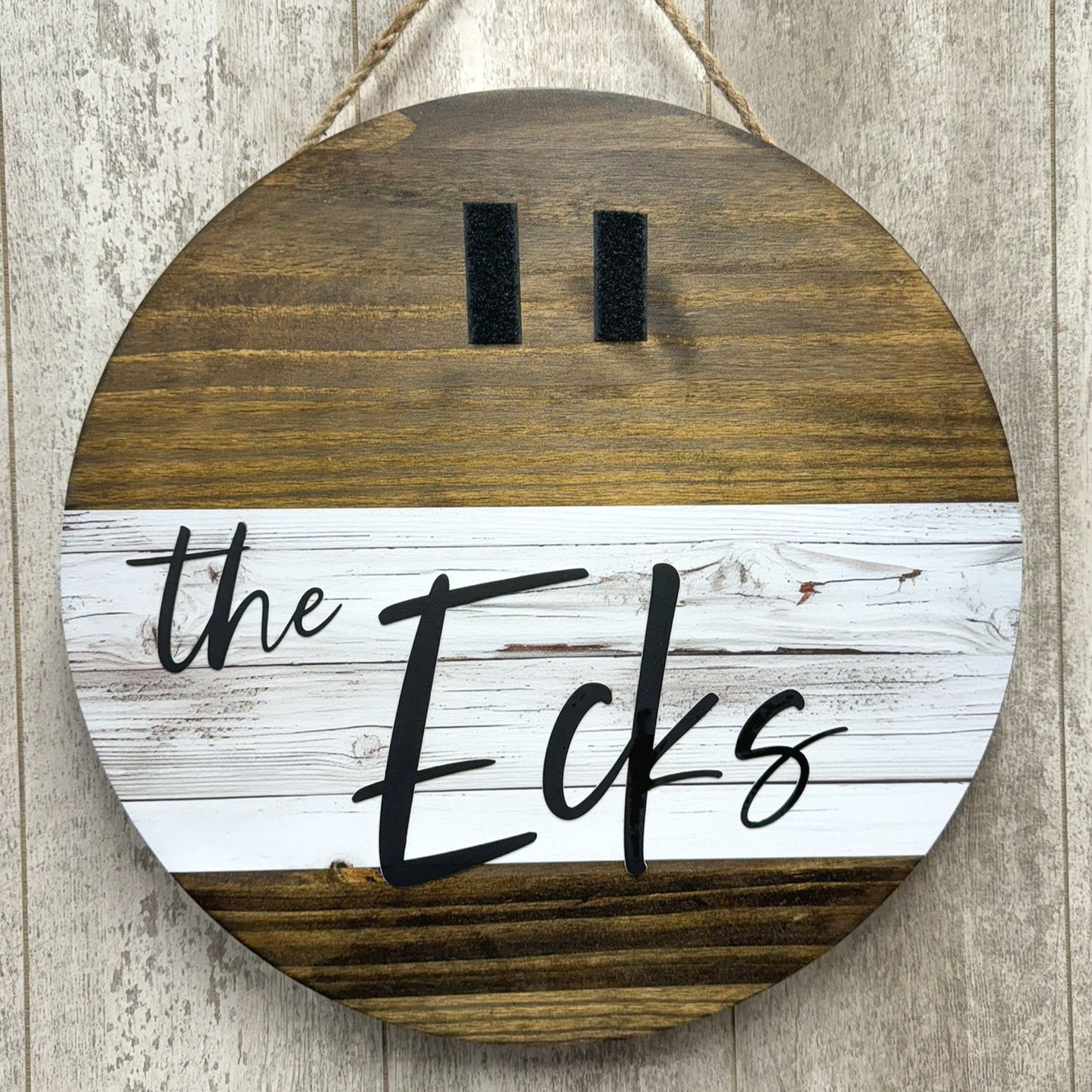 Personalized Last Name Shiplap Door Hanger