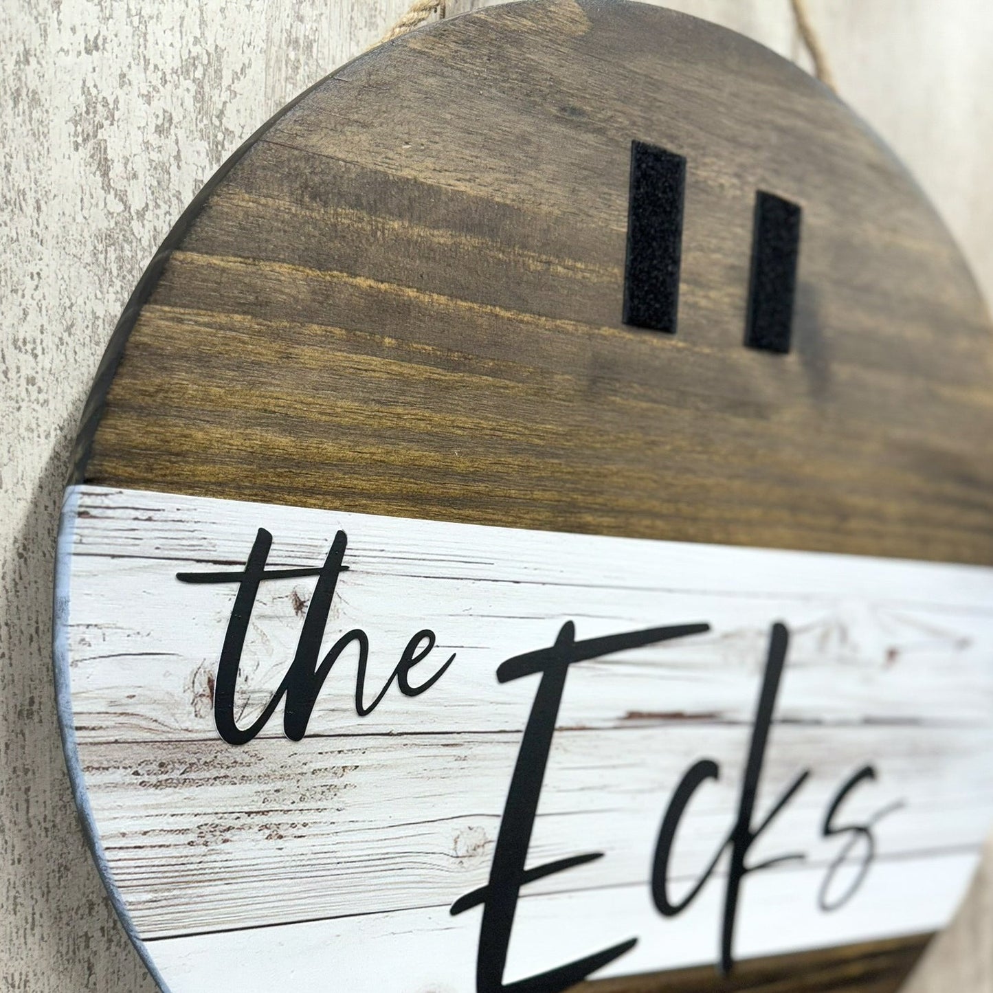 Personalized Last Name Shiplap Door Hanger