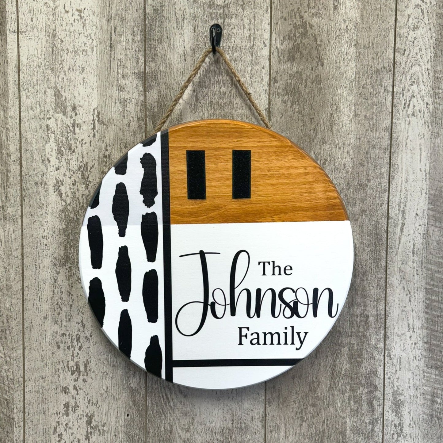 Front Door Decor, Last Name/ Family Door Hanger, Last Name Sign, Front Door Sign, Wedding Gift, Interchangeable Door Hanger