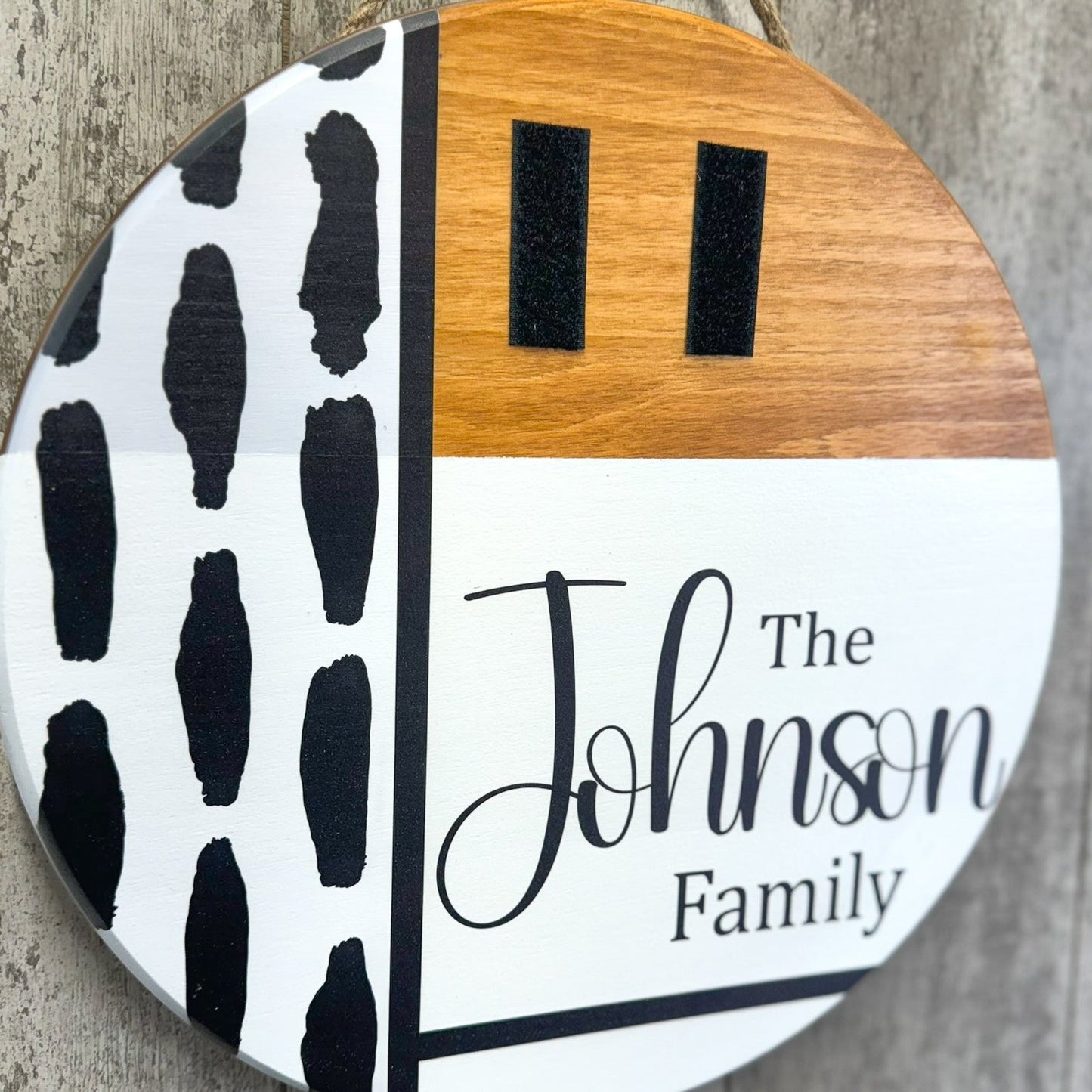 Front Door Decor, Last Name/ Family Door Hanger, Last Name Sign, Front Door Sign, Wedding Gift, Interchangeable Door Hanger