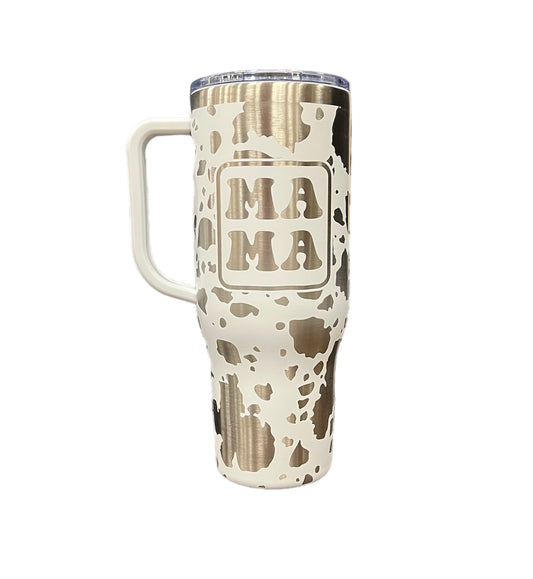 Mama Cowprint 40oz Tumbler