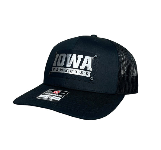 Iowa Hawkeyes Black Riveted