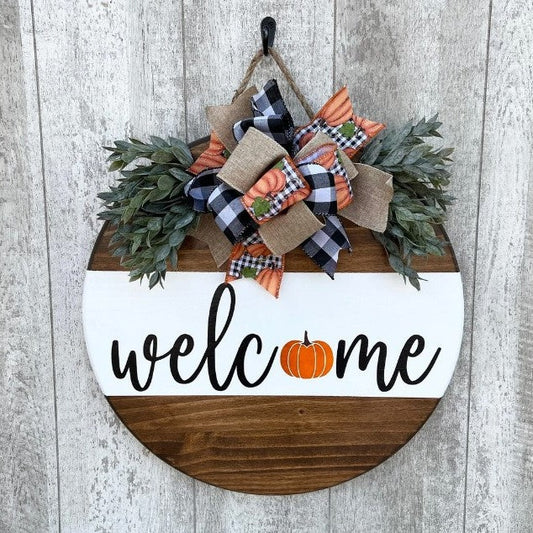 Welcome (Pumpkin) Fall Door Hanger