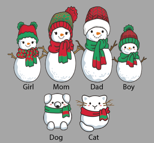 Snowman Family Christmas Ornament