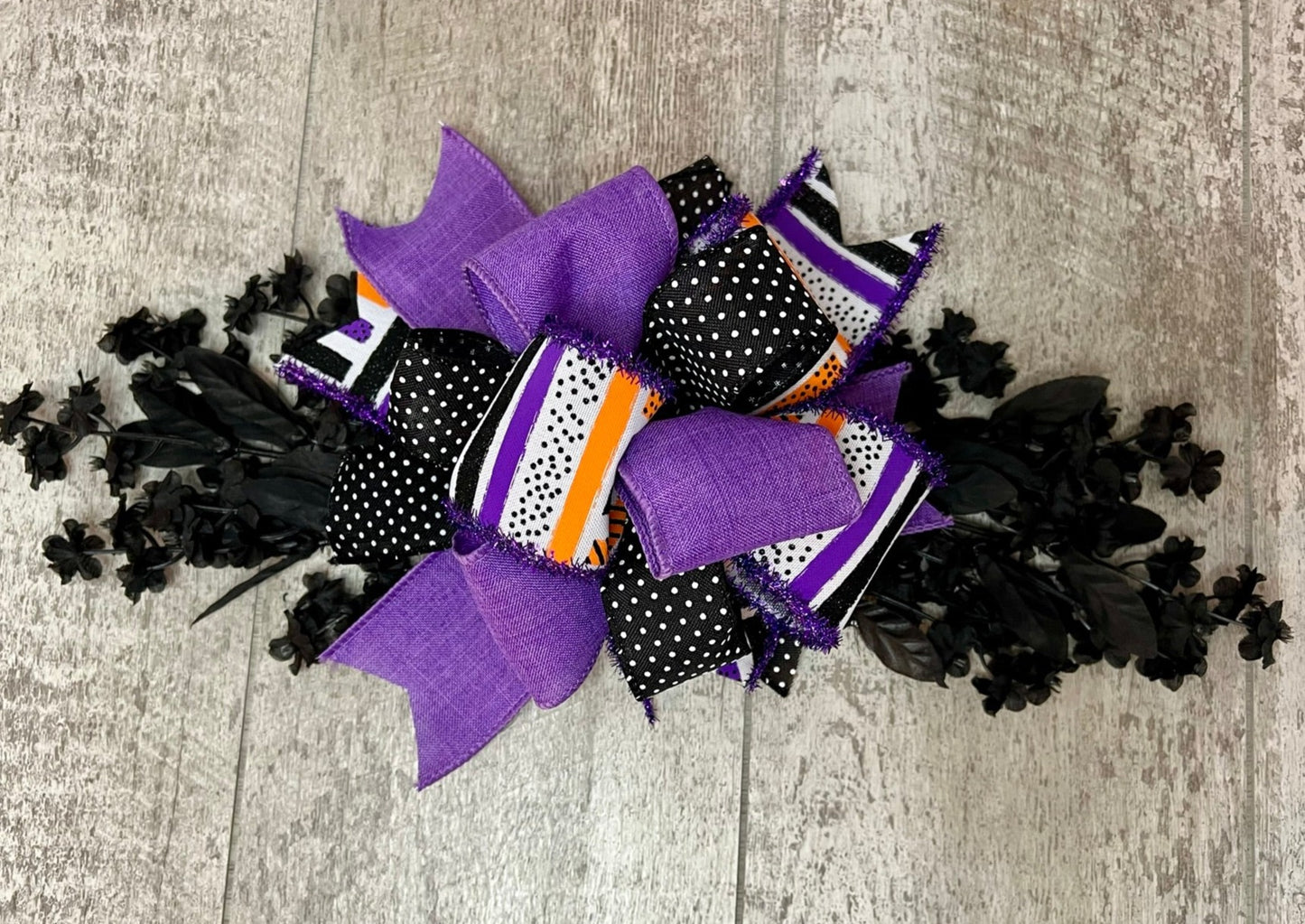 Purple & Orange Halloween Interchangeable Bow