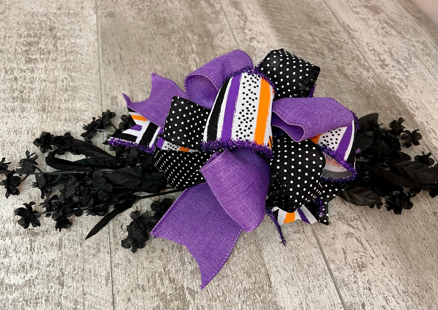 Purple & Orange Halloween Interchangeable Bow