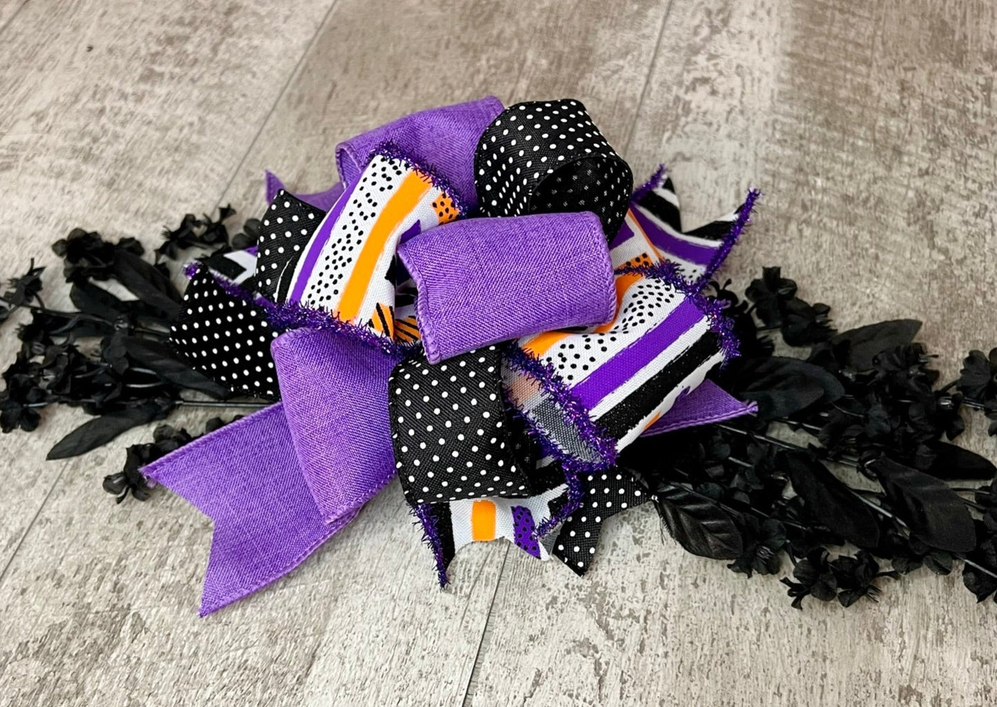 Purple & Orange Halloween Interchangeable Bow