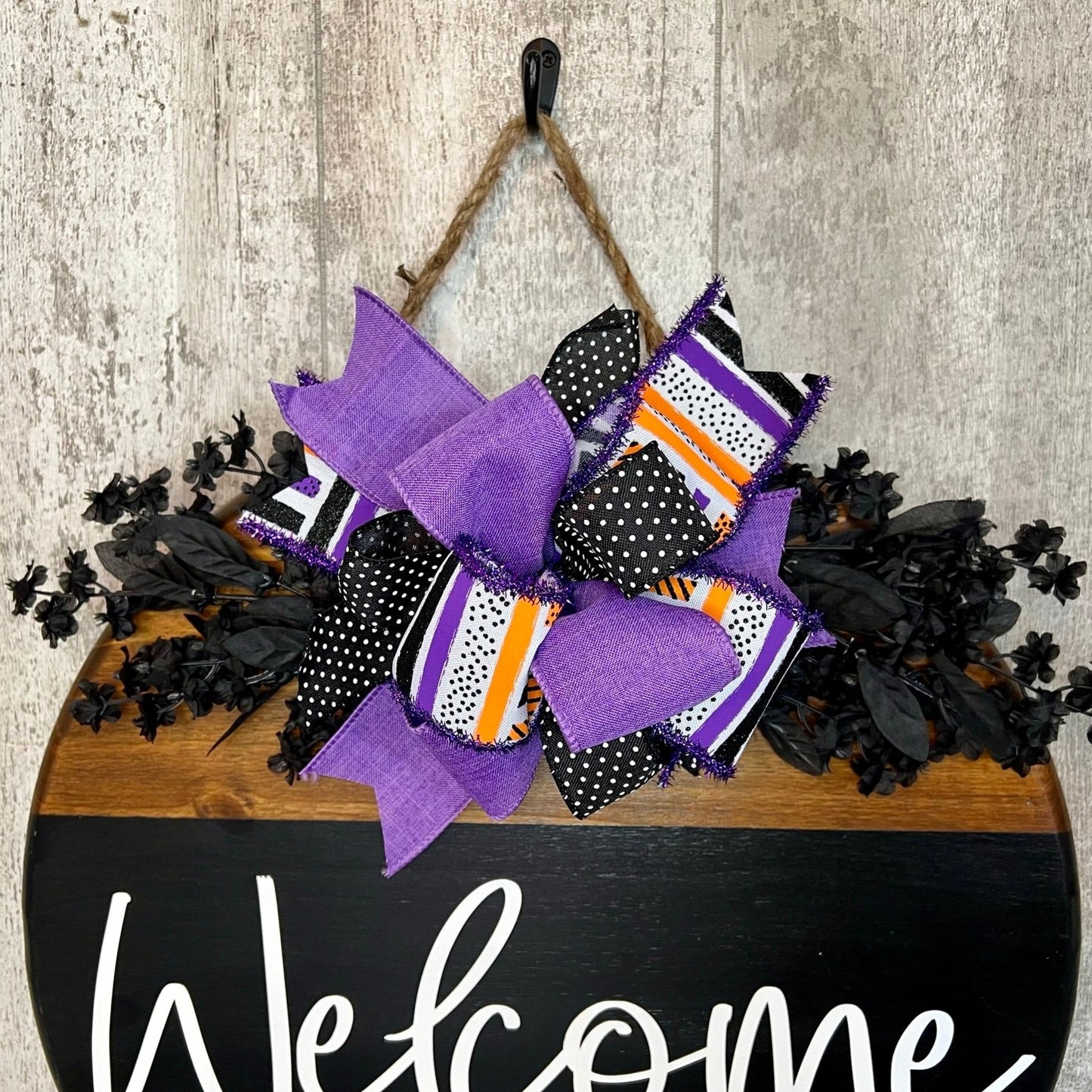 Purple & Orange Halloween Interchangeable Bow