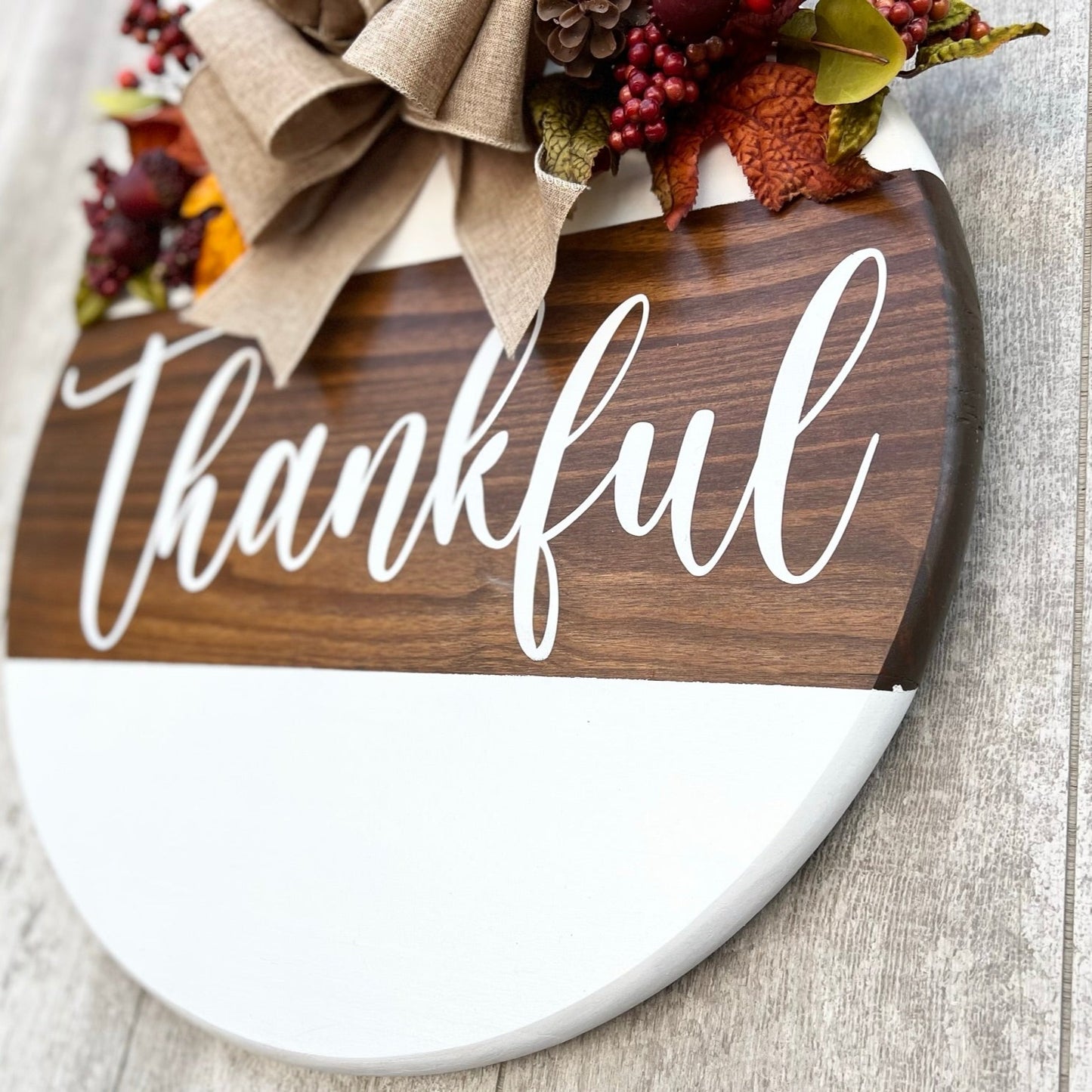 Thankful Door Hanger, Fall Door Sign no