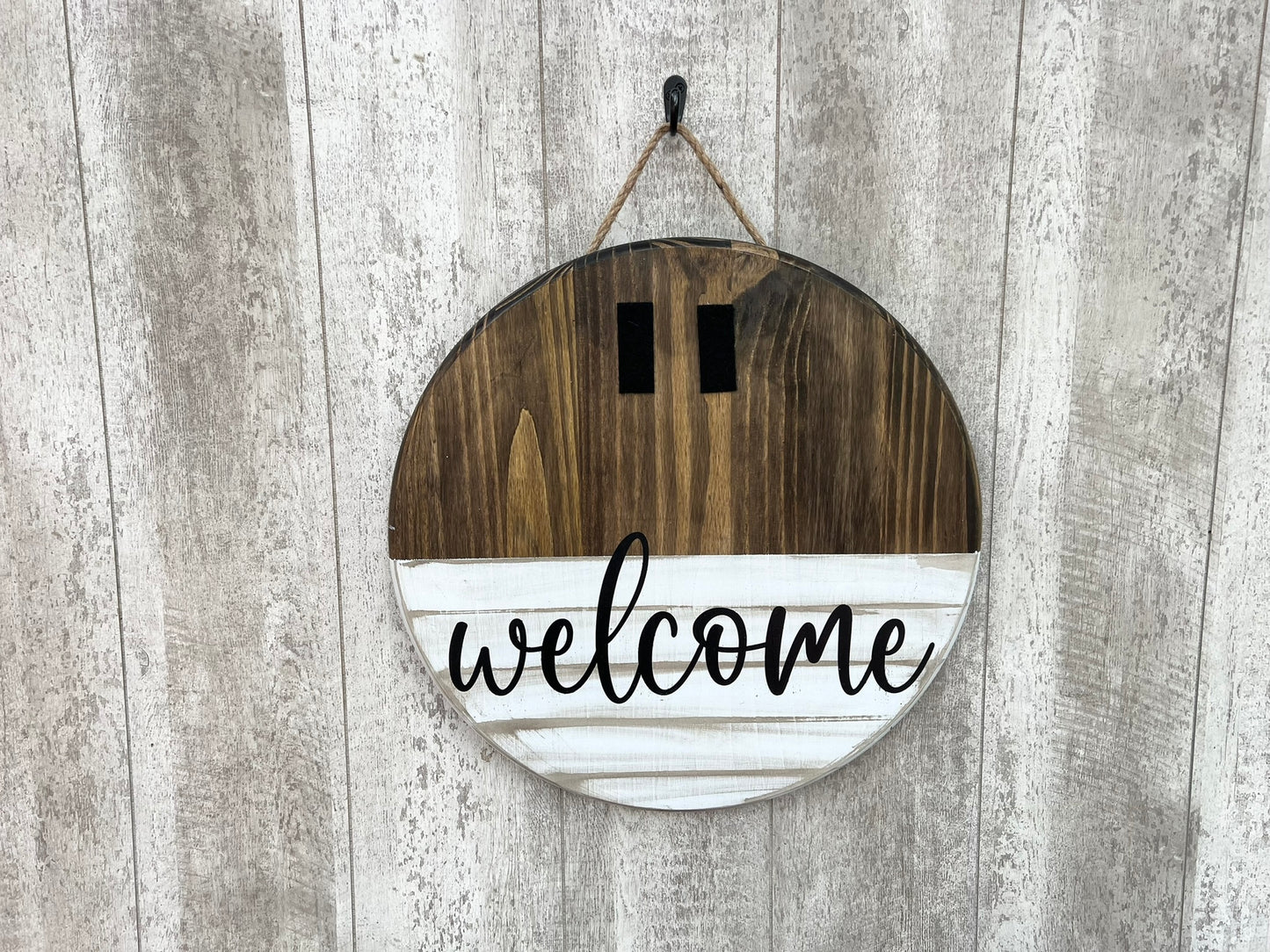 Welcome to Our Home Shiplap Door Hanger, Personalized Sign