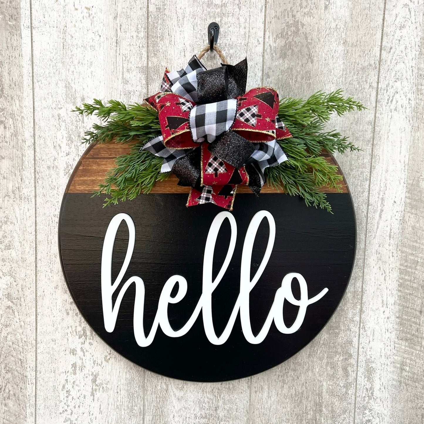 Plaid Christmas Tree Interchangeable Bow