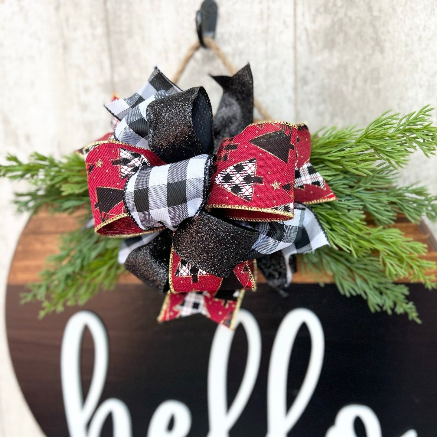 Plaid Christmas Tree Interchangeable Bow