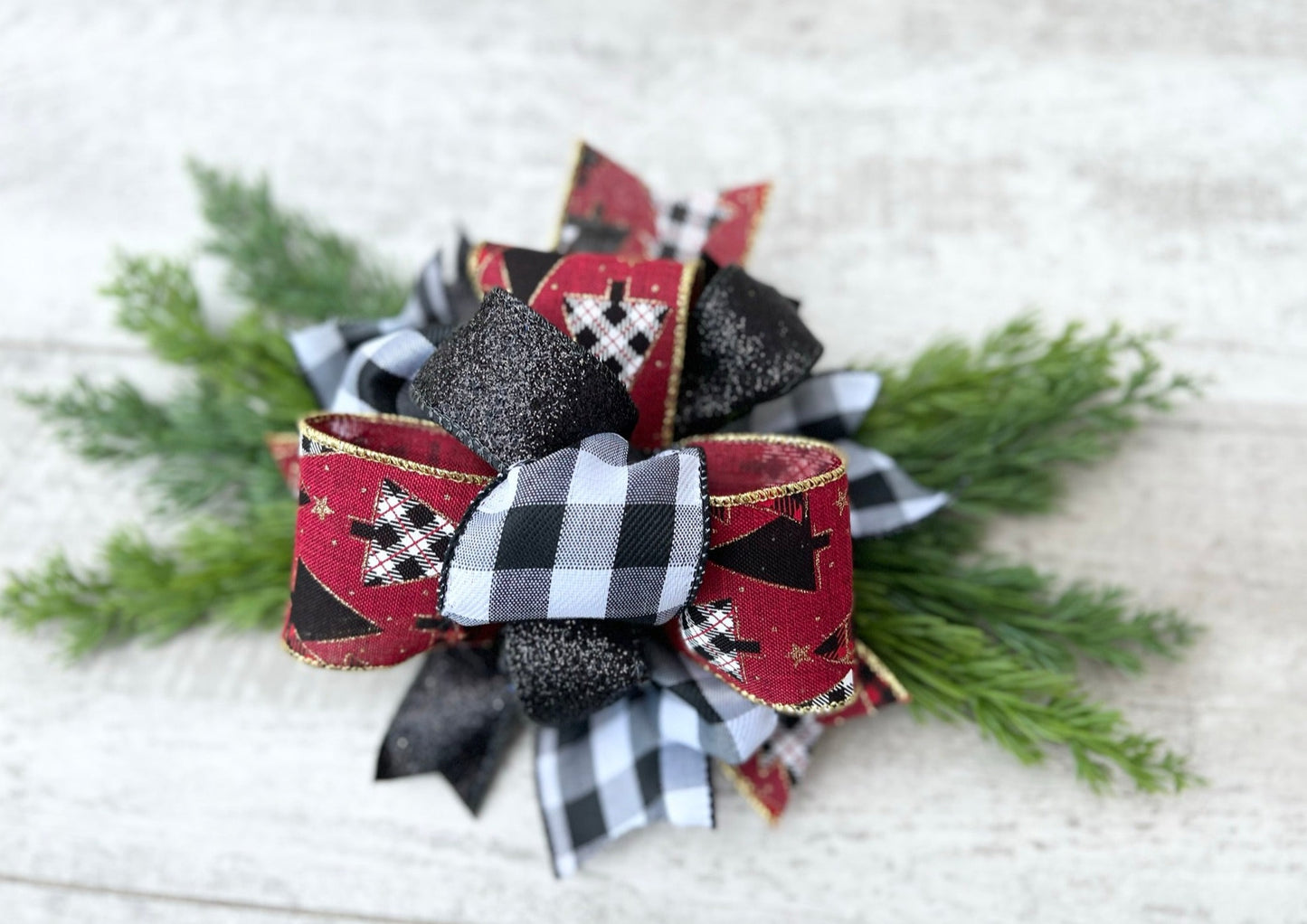 Plaid Christmas Tree Interchangeable Bow