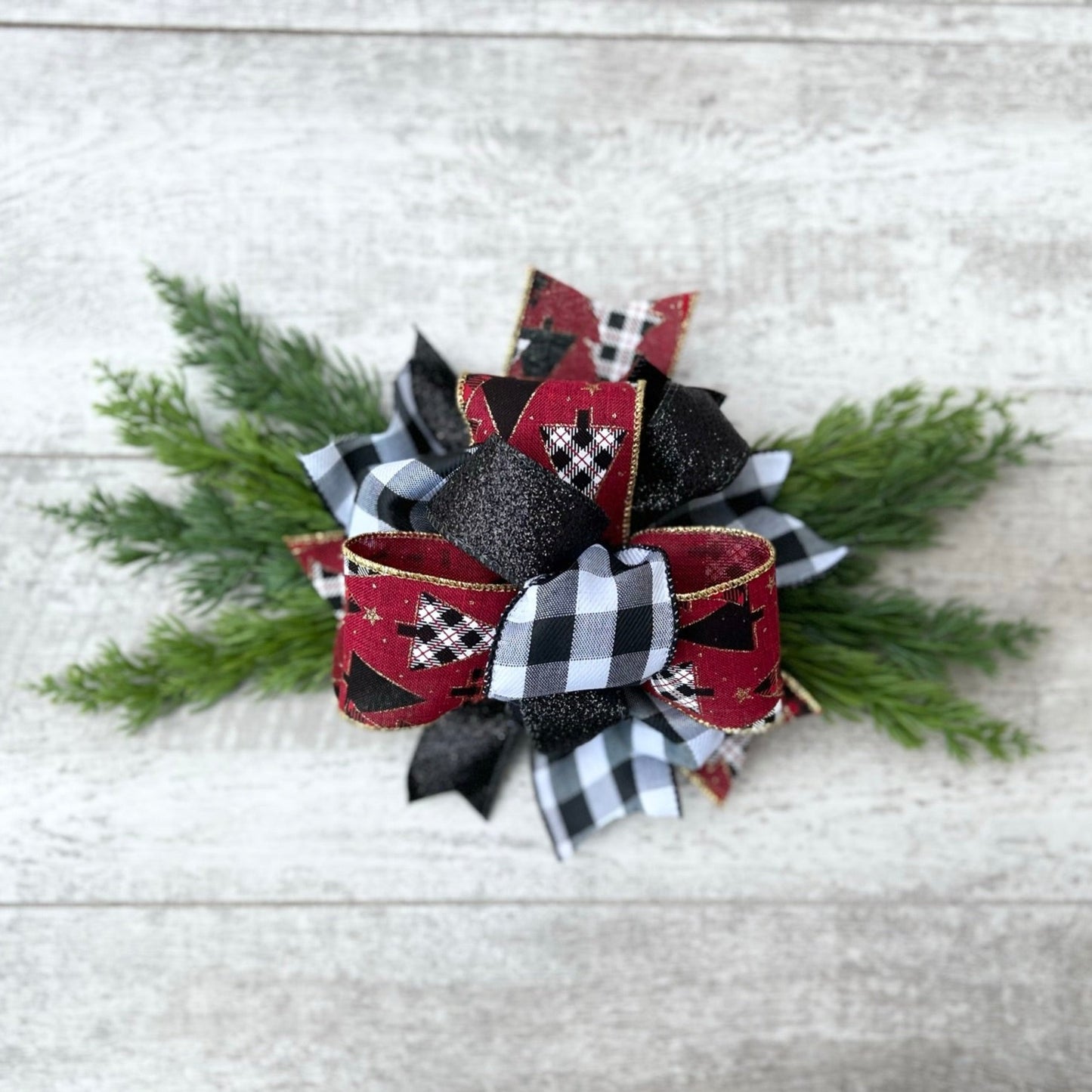 Plaid Christmas Tree Interchangeable Bow