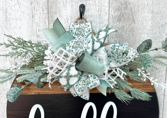 Sage Green Merry & Bright Interchangeable Bow