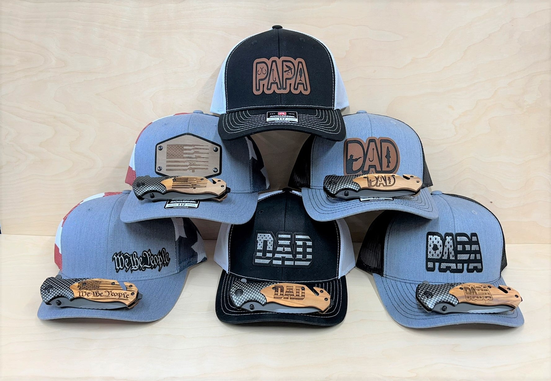 Fathers Day Bundle We The People Hat & Knife – Harp & Bud Designs