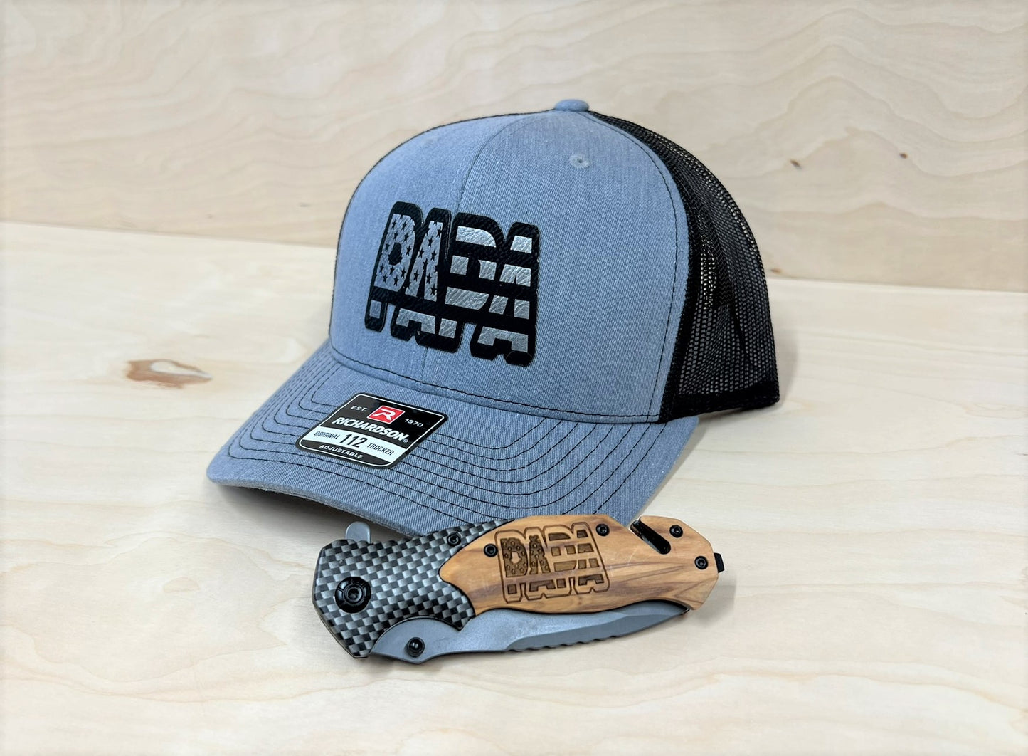 Fathers Day Bundle Papa Hat & Knife